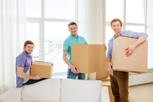 Variety of cardboard boxes and packing materials for Islington moves