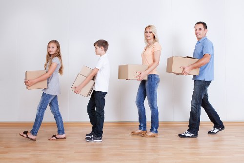 Busy local moving day in Islington with careful handling