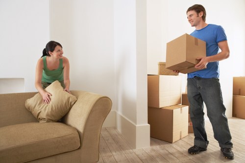 Packing boxes and household items for an Islington move
